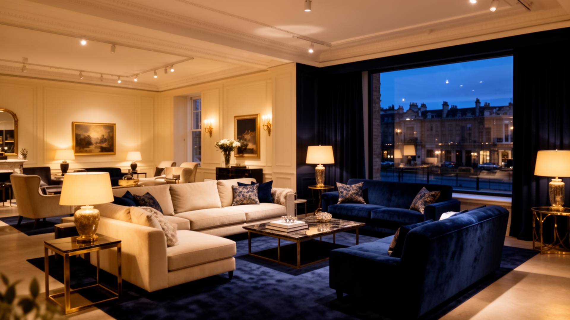 High-end UK furniture showroom interior